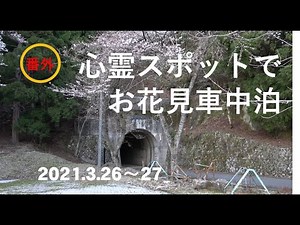 心霊スポットでお花見車中泊