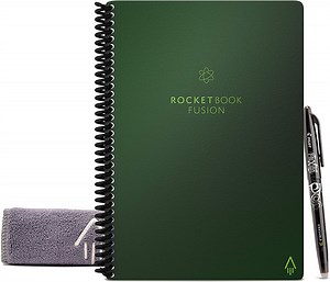 Rocketbook Fusion Smart Reusable Notebook 7 Page Styles 42 Pages 6″ x 8.8″ Executive-Terresterial Green