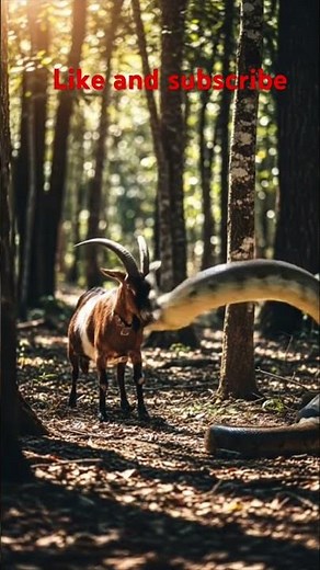 Goat attacked by python#trendingshorts