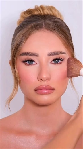 Soft Pink Lips and Cheeks Tutorial 💦💯💄 #shrots #makeup #makeuptutorial #learningwithnk #viral