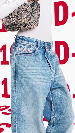 Discover the Denim Guide featuring the D-Sire fit. Designed for today’s world, the D-Sire jean channels ’90s energy with a drapey silhouette and wide-leg flow. #ForSuccessfulLiving | Diesel