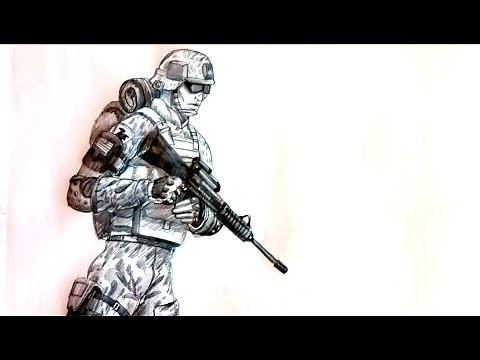 How to Draw a Soldier Step by Step