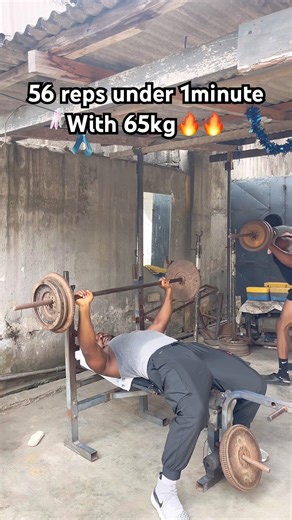Banging out 56 reps under 1minute with 65kg..🔥🔥#shorts #chestworkout #fitnessmotivation