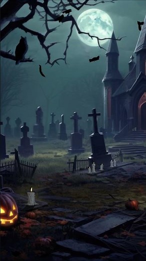 Haunted Graveyard - Halloween Ambience 🪦👻 #shorts #halloween #halloweenambience