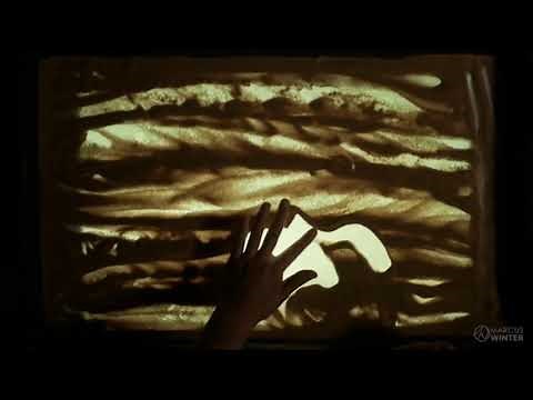 A Māori Creation Story in Sand - Ranginui and Papatūānuku