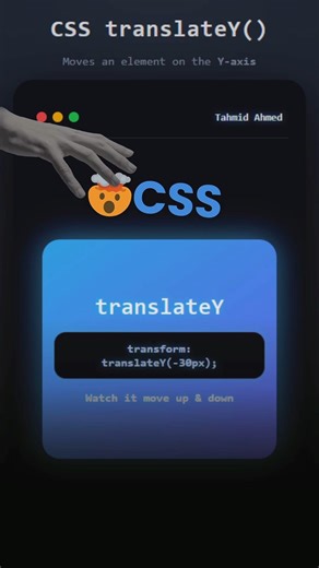 Move Elements Up & Down with CSS! #coding #webdesign