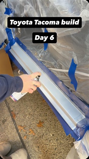 Day 6 with my Tacoma build. Fixed the only spots of rust this truck had. I’m pretty positive it was from shoes that had salt water on them. This truck was used in Florida to haul a boat. #projectcar #paint #tacoma #toyota #toyotatacoma | Kenny Michael