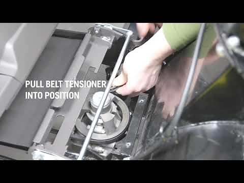 Husqvarna R 300 series - How to attach and remove a snow thrower