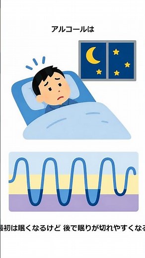 寝る前のアルコールで眠りが浅くなる理由 #Shorts #快眠