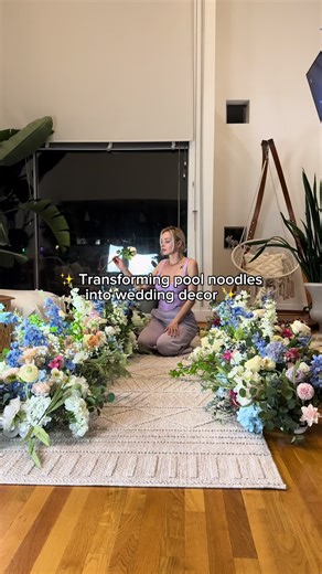 DIY Pool Noodle Garland for Elegant Wedding Decor