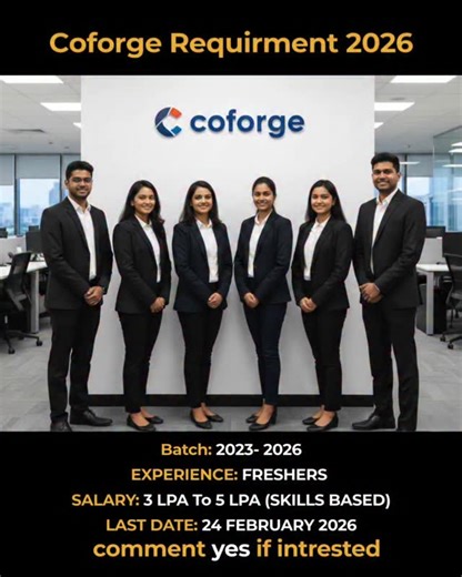 Jobs Requirements | 📌coforge Hiring 2026📌 ✅Apply link in bio 📢 Follow @jobsrequirementss . . . . #coforge #jobsearch #hiringnow #jobseekers #jobsrequirements | Instagram
