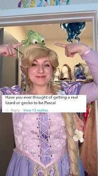 Have I ever thought of using a real chameleon for Pascal?!?! #rapunzel #tangled #shorts