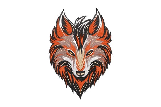 Colorful Wolf Embroidery Design, Wolf Machine Embroidery, 4 Sizes, Instant Download - Etsy