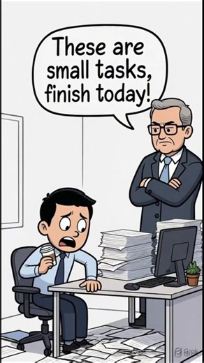 Boss Said "Just a Small Task"… Then This Happened 😂 | Office Cartoon #shorts #yshorts