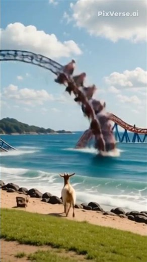 GOAT SIMULATOR: The Roller Coaster Disaster at Goat City Bay! 🎢🐐💦