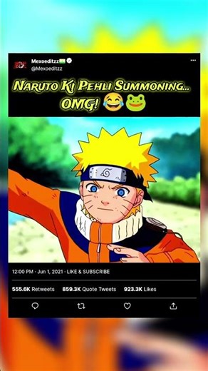 Naruto Ki Pehli Summoning… OMG! 😂🐸 #Naruto #Anime #NarutoFunny #shorts