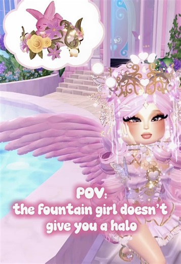 𐙚⋆.🌸˚ rip fountain girl.. she got hit by a bazooka!! #royalehigh #royalehightiktok #royalehighvideos #robloxfyp #royalehighhalo | ft. @RoyaleHighValks . . . . . . . . . . . . . . . . . . . . . . . . key words: royale high halo bunny flowering 2026 valks frolicking fields showcase outfit hair face combo update funny meme kaboom kablow trend viral royale cherrie fountain girl campus 4 bazooka original