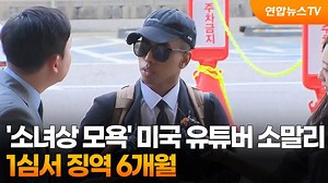 '소녀상 모욕' 미국 유튜버 소말리 1심서 징역 6개월 / 연합뉴스TV (YonhapnewsTV)