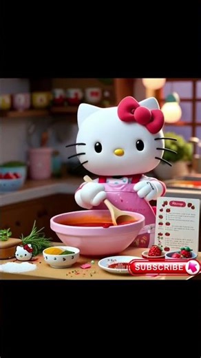 “Hello Kitty’s Adorable Cooking Journey 🍅🍳 | From Grocery Shopping to Feast” #ai