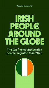 50 million people have Irish heritage (...well, according to Wikipedia), making them the biggest global community of any nation ☘️ Here's where you'll most likely find an Irishman outside of Ireland 🇮🇪 | Wise