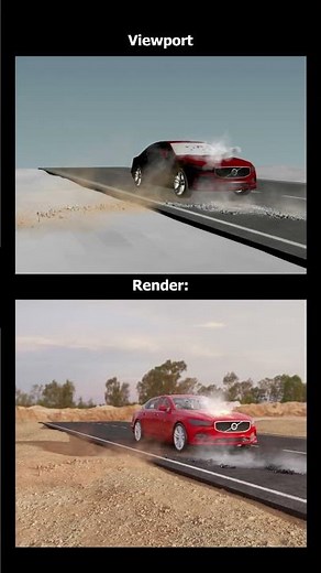 Houdini Bullet Hits: Viewport → Render