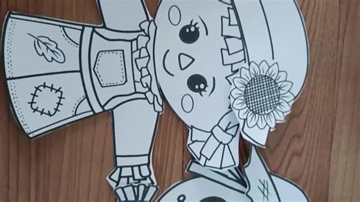 Scarecrow Craft Activity Printable - Etsy