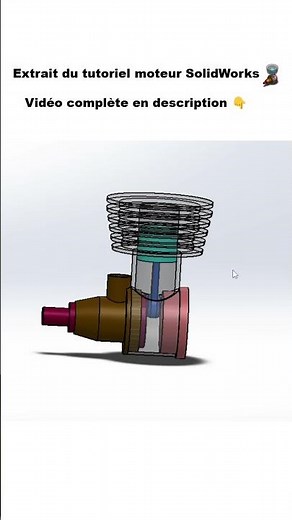 Modélisation d’un moteur sur SolidWorks | Extrait du tutoriel complet. #shorts