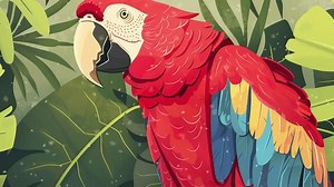 clip-3522687121-colorful-parrot-sitting-jungle-zoo-4k-hq