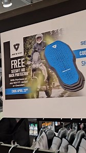 1.8K views | Get a free REV'IT SEESOFT AIR back protector... With any purchase of any full priced REV'IT jacket or overshirt. CODE: FREEBP Ends April 23rd. *while supplies last* #revit #gpbikeswhitby #gpbikes #revitjacket #motorcycleapparel #motorcyclejacket #adventure #urban #racing #wegotthem | GP Bikes Motorcycle PowerSports Authority | Facebook
