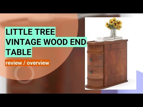 Review: LITTLE TREE Vintage Wood End Table - No Assembly Needed!