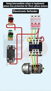 Using intermediate relays to implement phase loss protection for three-phase motors #ElecctronicDefender #ElectricalTips #DIYElectric #ElectricProjects #HomeElectrical #TechTutorial #LifeHacks #ElectricalHack #ElectricalEngineering #MotorControl #ThreePhaseMotor #IndustrialAutomation #ElectricalSafety #EngineeringTraining #ControlPanelDesign | Elecctronic Defender