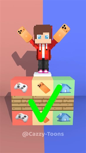 JJ Arrange the Blocks Correctly 😂🥰 - MAIZEN Minecraft Animation