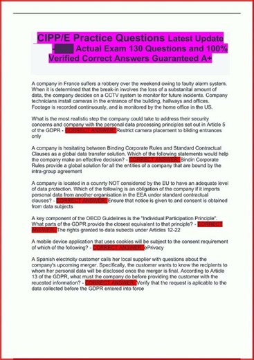 Cippe Practice Questions Latest Update Actual Exam 130 Quest video
