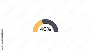 40 % Radial Progress Bar for business and education Stock Video