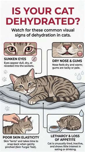 Is Your Cat Dehydrated? 🚨 4 Warning Signs Every Cat Owner Must Know! 🐱💧