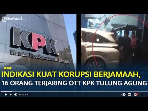 The Corruption Eradication Commission (KPK) arrested 16 people in a sting operation in Tulungagun...