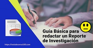 📘 Guía básica para redactar un reporte de investigación
