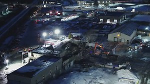 Drone footage shows extensive damage after Merivale Road fire
