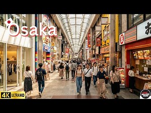 [4K HDR] 🇯🇵Osaka Shinsaibashi-suji Shopping Arcade Walking Tour - Honmachi to Shinsaibashi