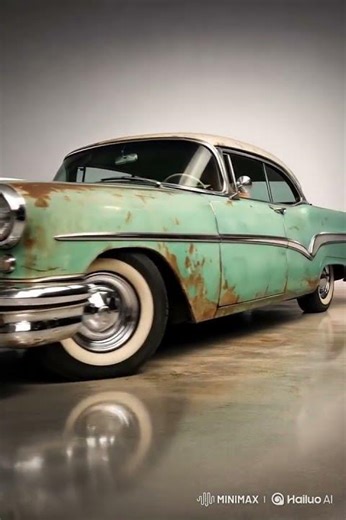 realistic vintage car from 1950s