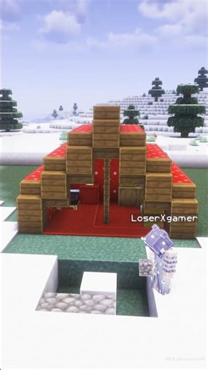 Minecraft:Christmas Tent Tutorial Time lapse 🎅 #shorts #youtubeshorts #minecraft #shortvideo