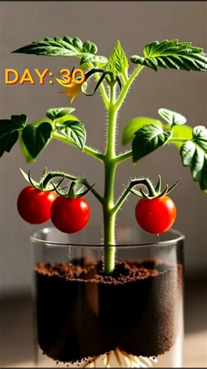 Cherry Tomato Growth Revealed — Stunning Realistic Timelapse #shorts #ytshortsvideo