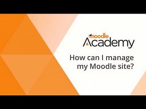 How can I manage my Moodle site (4.4)