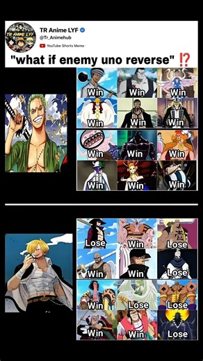 what if zoro enemy fight sanji and sanji enemy fight zoro⁉️ #anime #onepiece #memes