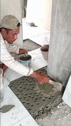 Amazing technique installing floor tile