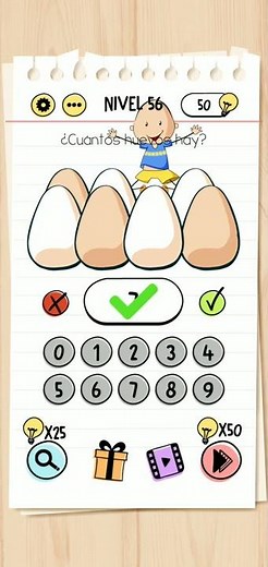 Brain Test | Nivel 56 - ¿Cuántos huevos hay?