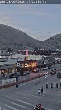 SeeJH.ai: Sunset at #JacksonHole Cache Street - Mar 20, 2026 #Timelapse