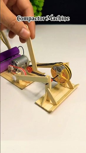 DIY Soil Compactor Machine with DC Motor | Mini Robot Assembly Experiment #shorts #soilsensor #diy