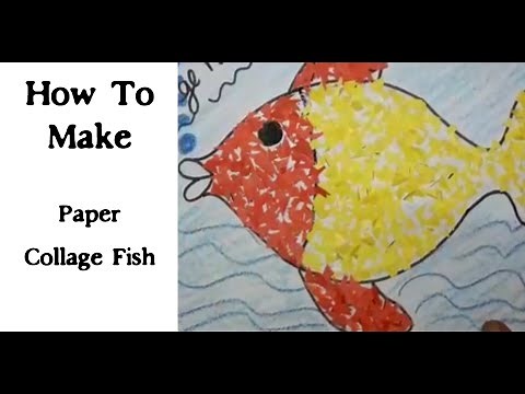 How To Make Paper Collage Fish | EASY CRAFT TUTORIAL | Handmade Craftivites