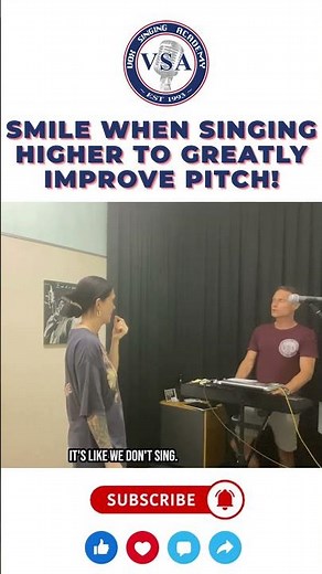 Smile When Singing Higher To Greatly Improve Pitch!
